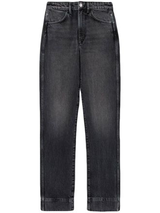 Re/Done 70s high-waisted straight-leg jeans - Black