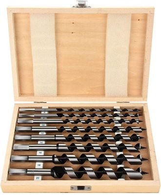 Elle Juego De 8 Brocas Hexagonales De 6-20 Mm - Acero Al Carbono Para Madera Dura - Compatible Con Portabrocas Hexagonales - Estuche De Almacenamiento Incl