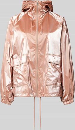 Jake*s Casual Jacke im Metallic-Look mit Pattentaschen in Hellrosa, Gr&ouml;&szlig;e 34