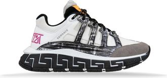 Versace Dames Veterschoenen met Su&egrave;de Hiel - Dames - Sneakers - Veelkleurig - 39 EU - Su&egrave;de - Schoenen