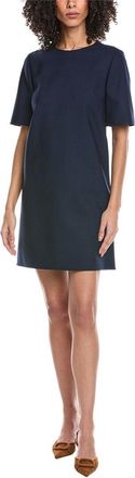 Oscar De La Renta Solid Silk-Lined Wool-Blend Shift Dress
