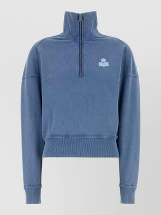 Isabel Marant ross cotton blend sweatshirt high collar