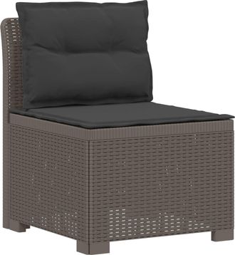 vidaXL Sill&oacute;n Individual De Jard&iacute;n Con Cojines Apariencia De Ratan Pp Vidaxl