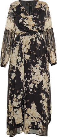 Faina Jurk Dames zwarte bloem