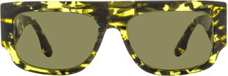Victoria Beckham VB666S V Plaque Metal Accents Sunglasses - Yellow