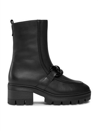 Gabor Womens Ankle Boots In Black Leather