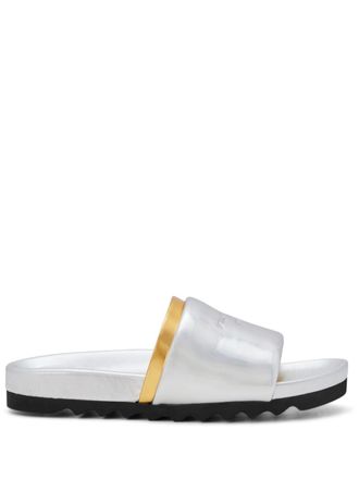 Stella McCartney x Sorayama slippers van imitatieleer - Zilver