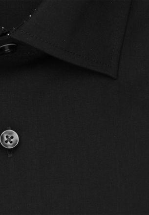 Seidensticker Businesshemd SEIDENSTICKER Schwarze Rose, Herren, Gr. XXL (45), normale &Auml;rmell&auml;ngen, schwarz, 100% Baumwolle, unifarben, regular fit, 2-Knopf-Manschet