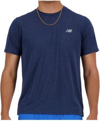 New Balance Athletics Run S/S Laufshirt f&uuml;r Herren | blau