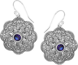 Samuel B. Silver 1.70 Ct. Tw. Blue Topaz Earrings