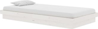 vidaXL Estructura de cama sin colchón madera maciza blanco 100x200 cm Vidaxl