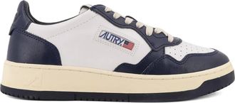 Autry Medalist rounded-toe lace-up sneakers - Wit