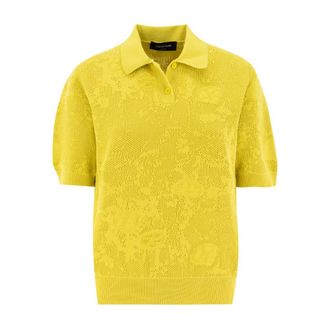 Fabiana Filippi Tops, Dames, Groen, M, Katoen, Jacquard Poloshirt