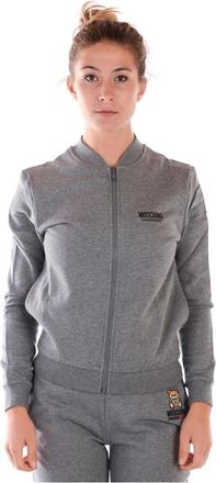 Moschino Capuchontrui - Dames - Vesten met rits - Grijs - XS - Hoodies & sweatvesten