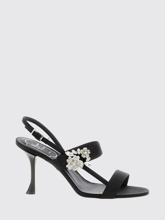 Roger Vivier Sandalo Efflorescence Roger Vivier in raso con fibbia gioiello