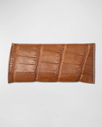 Abas Men & apos;s Alligator Eyeglass Case