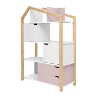 OEM Biblioth&egrave;que Maison Bellamy Phoebe Rose Et Blanc