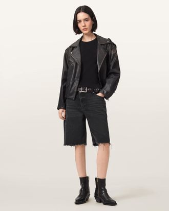 AllSaints Aki Crossover Wide Leg Shorts