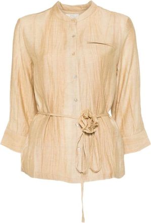 Yerse Blouses, female, Beige, Size: L Luna Shirt