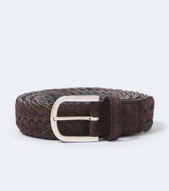 Canali Cintura in suede intrecciata