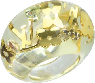 Louis Vuitton Gold Clear Plastic Band Ring (Pre-Owned)
