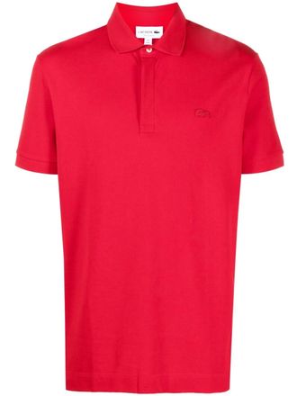 Lacoste Polo con applicazione logo - Rosso