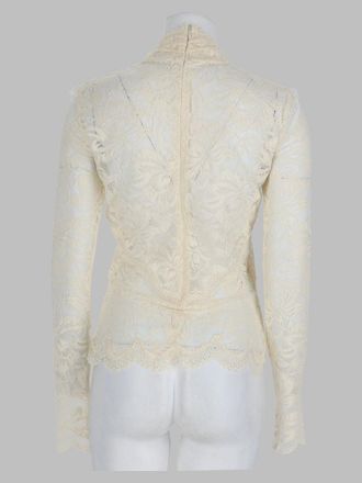 Paco Rabanne Lace Cut-Out Blouse - Ivory