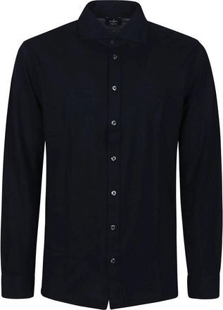 Barba Blauw Lang Shirt met Lange Mouwen - Heren - Casual Overhemden - Blauw - 3XL - Katoen - Overhemden