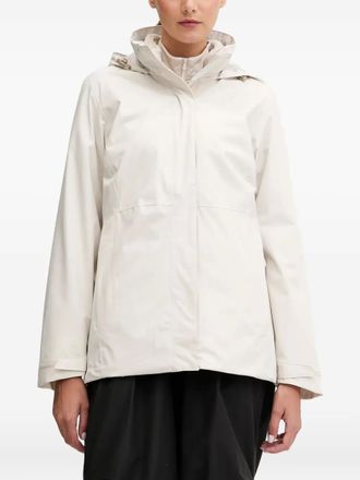 Jack Wolfskin Rotwand hooded zip-fastening performance jacket - Neutrals