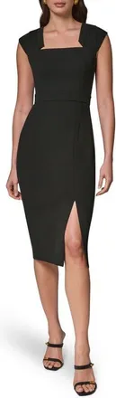DKNY Cap Sleeve Sheath Dress in Black at Nordstrom, Size 2