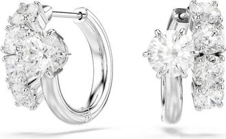 Swarovski Matrix Hoop Oorbellen - Dames - Oorbellen - Grijs - ONE Size - Accessoires