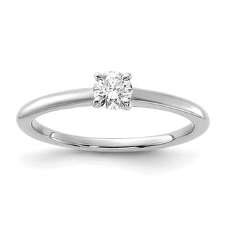 Diamond2Deal 14k Gold Lab Grown Diamond Engagement Ring 1/4Ct Clarity- VS Color- D-E