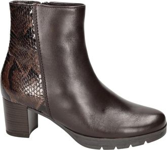 Gabor Corvara Boa Enkellaars - Dames - Laarzen met Hak - Bruin - 40 EU - Leer - Schoenen