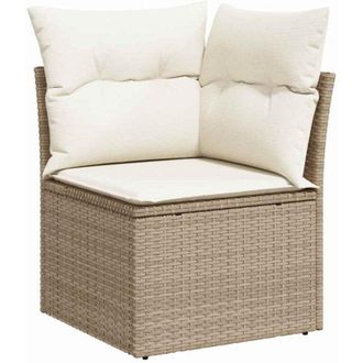 vidaXL Vidaxl - Conjunto De Sof&aacute; De Jard&iacute;n 12 Pcs Beige, Crema 80 X 80 X 71 Cm