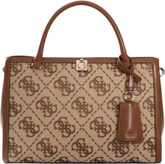 Guess Audrey Logo Girlfriend Satchel - Dames - Handtassen - Bruin - ONE Size - Tassen