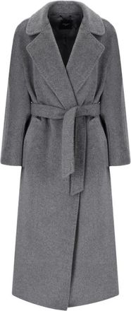 Max Mara Tempera Belted Coat - Dames - Jas met riem - Grijs - XS - Wol - Jassen