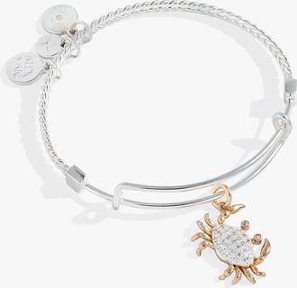 Alex and Ani Textured Crab Charm Bangle in Silver at Nordstrom