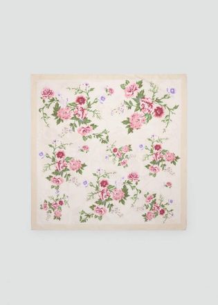 Mango Foulard satinato stampa fiori grezzo - Donna - Taglia unica - MANGO
