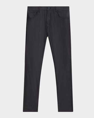 Kiton Men & apos;s Black Denim Slim Fit Stretch Jeans