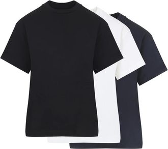 Jil Sander 3-Pack T-shirt set met korte mouwen - Dames - T-shirts - Veelkleurig - S - Katoen - Tops