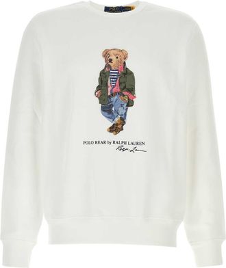Polo Ralph Lauren White Cotton Blend Sweatshirt