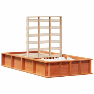 Berkfield Home Beautiful Bed Frame with Storage Wax brown 90 x 200 cm Solid Pine Wood