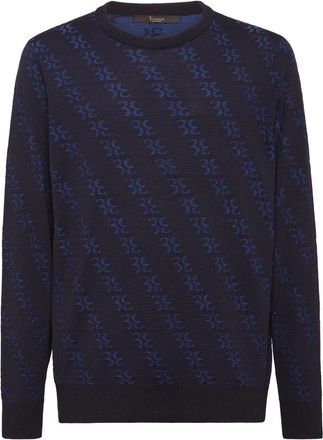 Billionaire Boys Club Pullover Ronde Hals - Heren - Ronde hals truien - Blauw - 3XL - Wol - Truien & Vesten