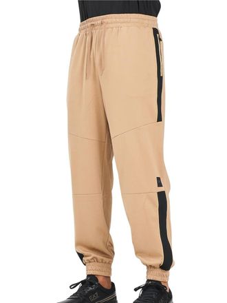 Emporio Armani Beige Side Stripes Polyester Track Pants