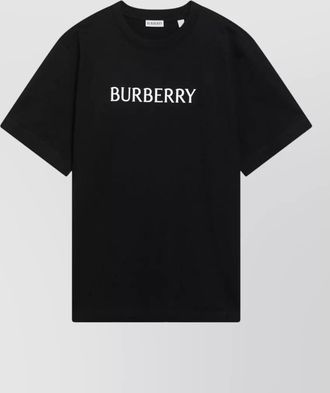 Burberry logo print t shirt crew neck