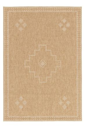 AFK Living Alfombra aspecto yute interior-exterior beige 120 x 170 cm