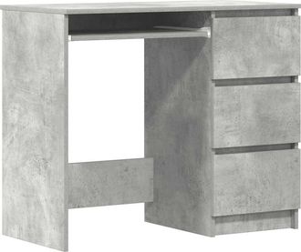 vidaXL Vidaxl - Escritorio De Madera Contrachapada Gris Hormig&oacute;n 90x45x76 Cm