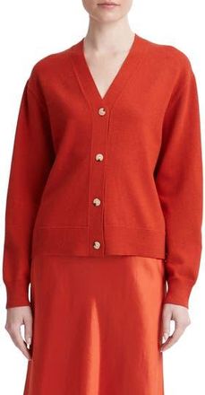 Vince Wool & Cashmere Cardigan in Vermillion at Nordstrom Rack, Size X-Small