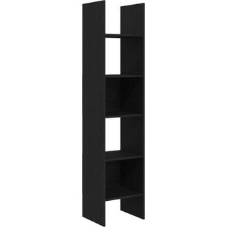 vidaXL Book Cabinet Black oak 40 x 35 x 180 cm Engineered Wood Vidaxl