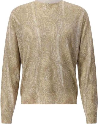 Etro Truien & Vesten, Heren, Bruin, L, Kasjmier, Zijde & Kasjmier Paisley Pullover